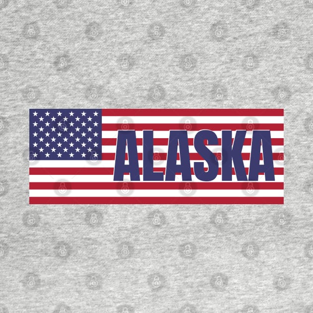 Alaska State in American Flag by aybe7elf